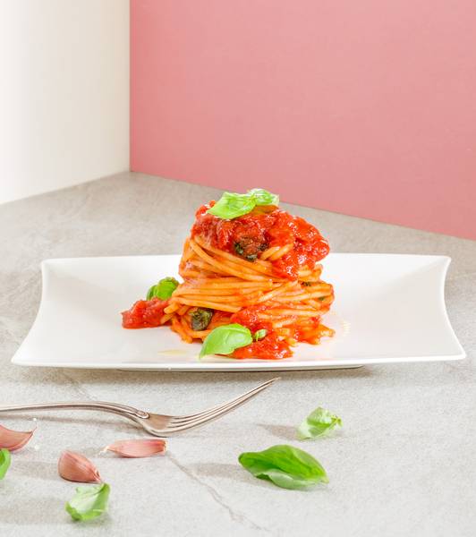 Espaguetis con tomate