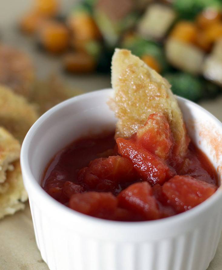 Chickpea Pancake and Vegetables red Caponata