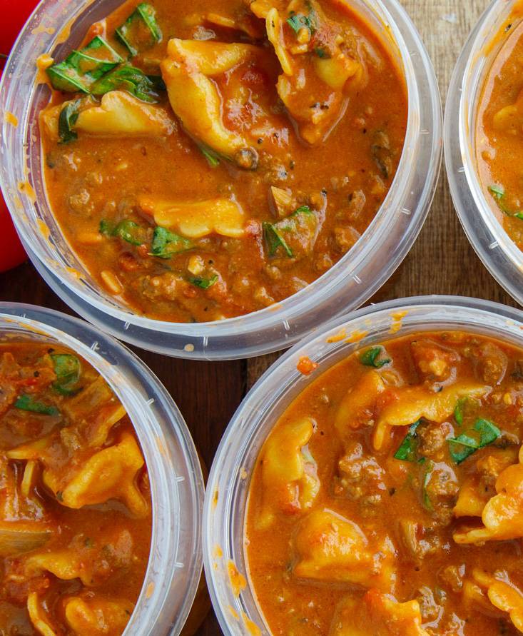 Beefy Tortellini Tomato Soup