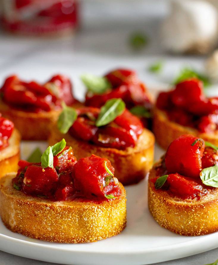 Bruschetta Pomì x Monini
