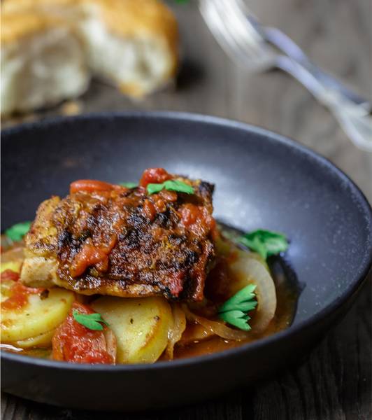 Mediterranean Chicken and Potato Casserole