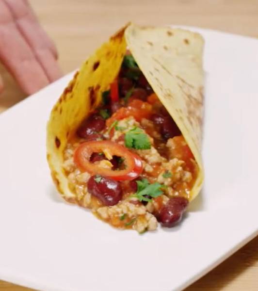 Chili with meat and beans