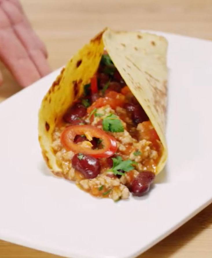 Chili with meat and beans