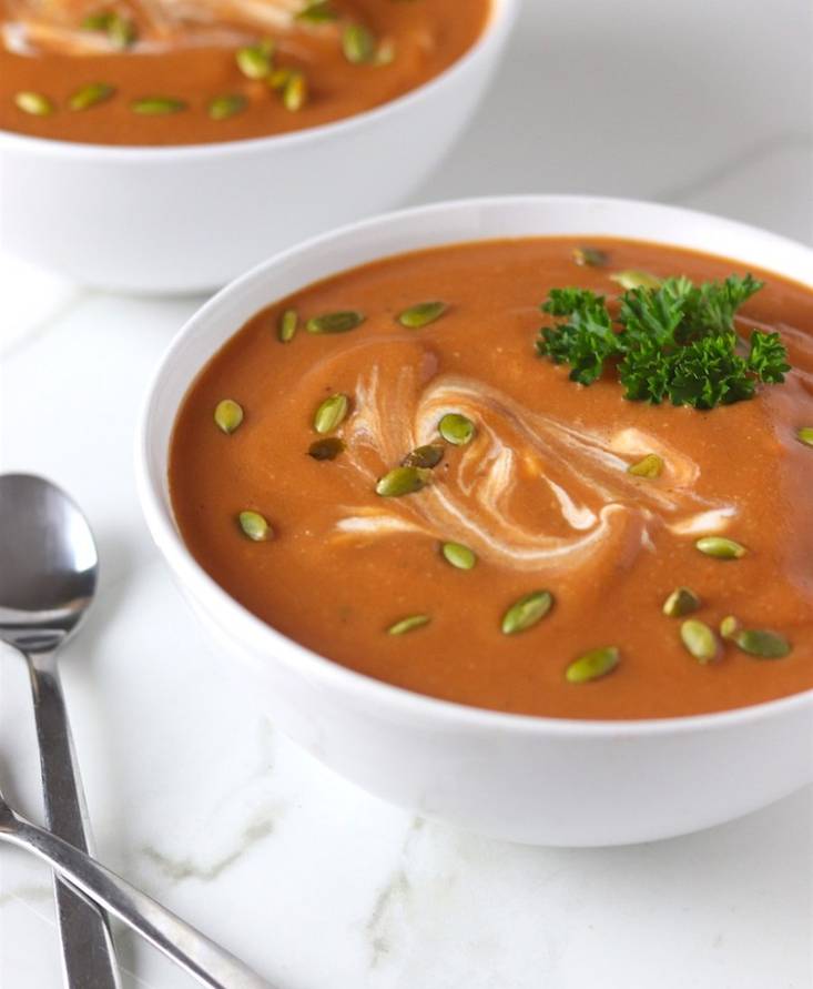 Creamy Butternut Squash & Tomato Soup