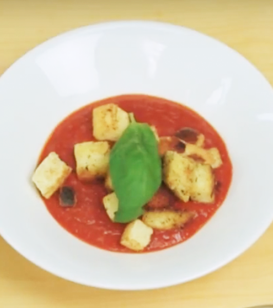 Tomato Cream and Anchovies Crostini