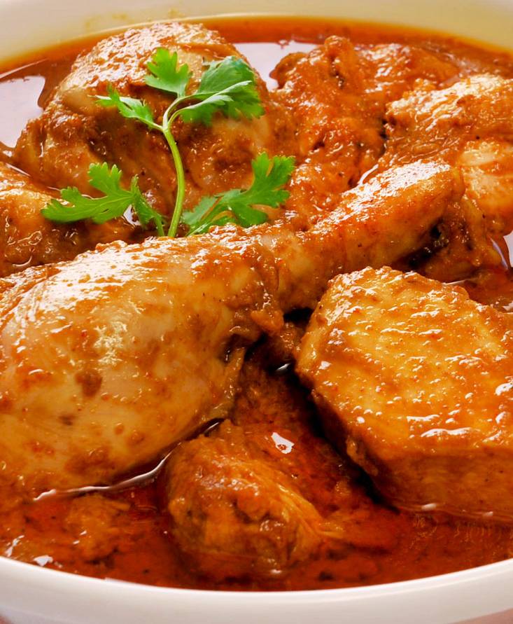 Red chicken korma - India