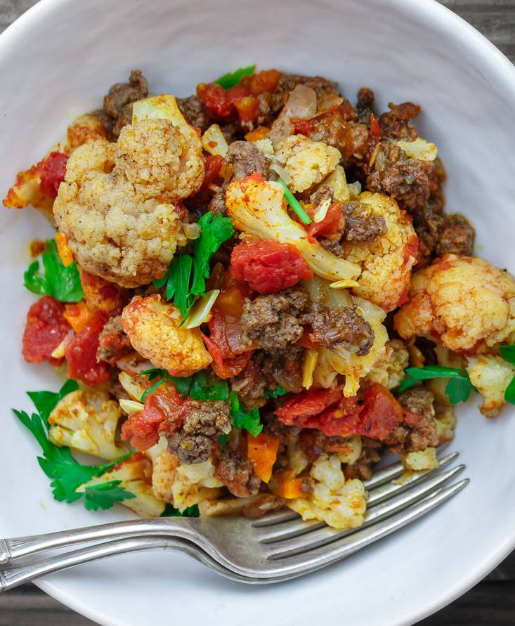 Mediterranean Tomato and Cauliflower Casserole