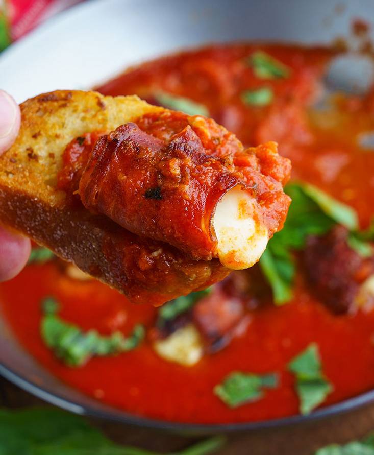 Prosciutto Wrapped Mozzarella Balls