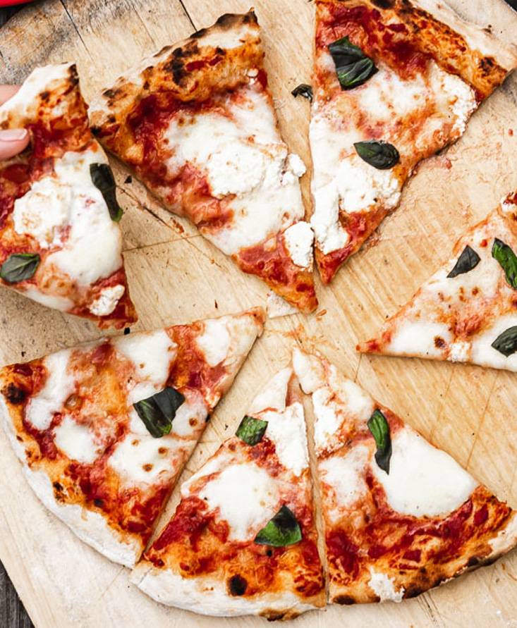 Mozzarella and Goat Cheese Margherita Pizza Bella Karragiannidis of