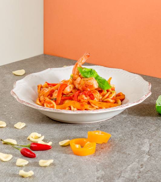 Orecchiette with peppers