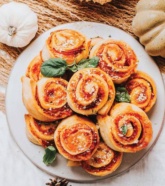 Pepperoni Pizza Rolls with Homemade Sauce