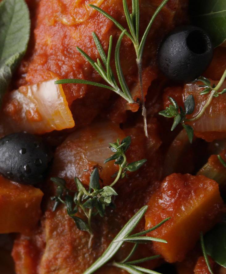 Muslos de pollo a la cazadora