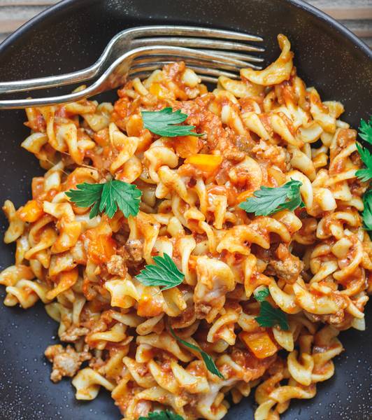 Spaghetti with garlic sauce | USA